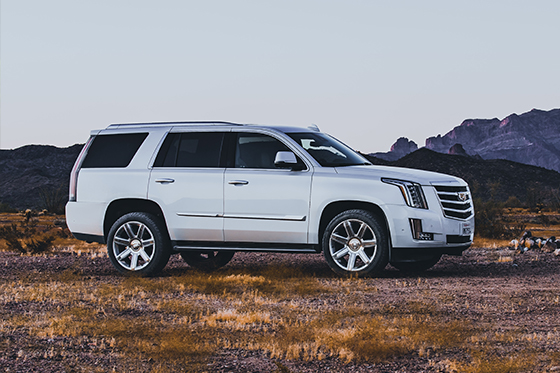 white cadillac escalade